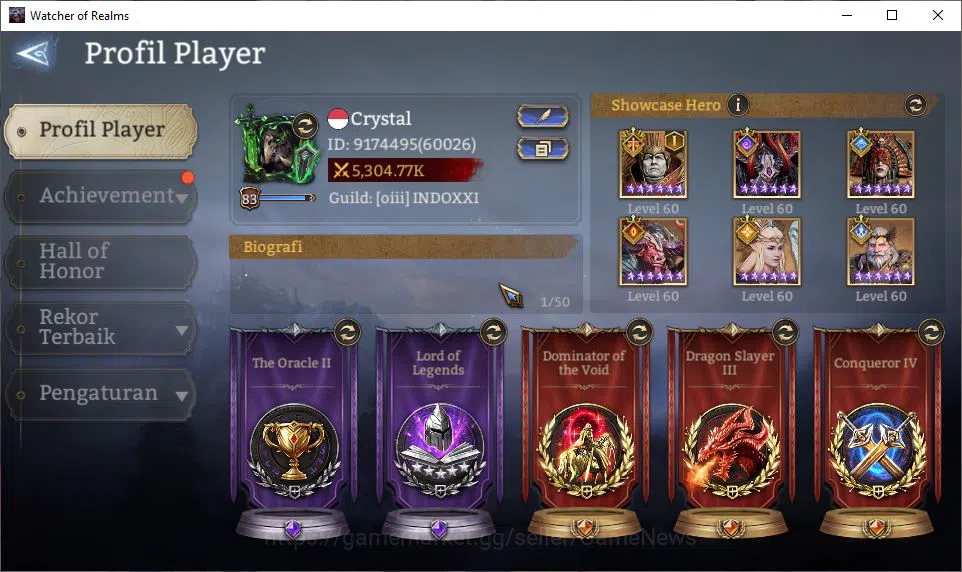 Watcher of Realms Accounts Global 60X|Lv83|5,3M Power|6 Lord [PraetusA1,Ezare image 2