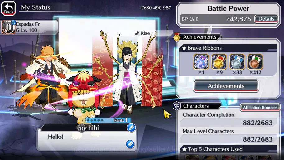Bleach: Brave Souls Accounts [GLOBAL]34K Orb|TYBW26(Aizen,Ikkaku,Shunsui),Ichig image 2