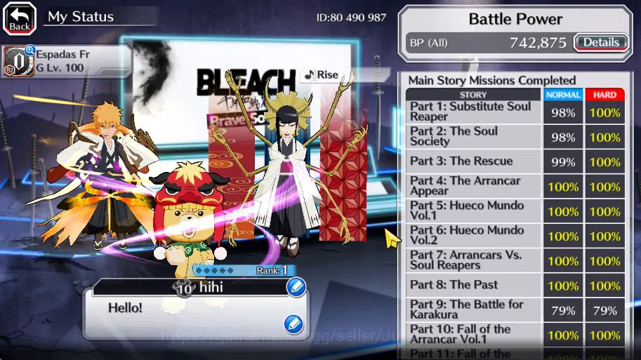 Bleach: Brave Souls Accounts [GLOBAL]34K Orb|TYBW26(Aizen,Ikkaku,Shunsui),Ichig image 3