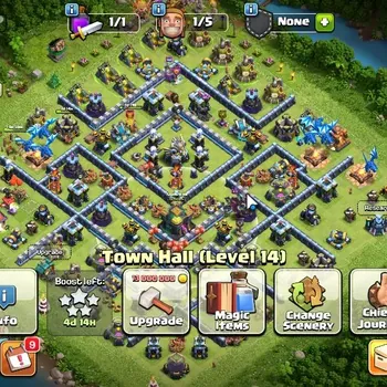Clash of Clans Accounts High-End LV 145|TH 14|HH 7|Limited Skin|BK 63,AQ 75,GW 46,MP 49,RC 14,BM 20|CN OFF|Protect OFF|Take