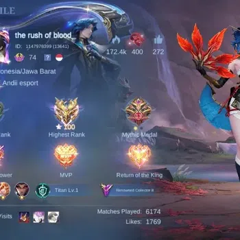 Mobile Legends: Bang Bang Accounts Others Global|Skin 276|Renowned|KOF Karina+Guinevere,Aspirant Vexana,LBox