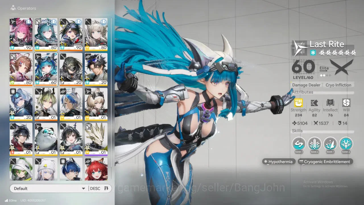 Arknights: Endfield Accounts ASIA | Well build Yvonne Sign, Tangtang P2 + Sign, Ardelia + Sign, Last Rite + Sign,Perlica 14