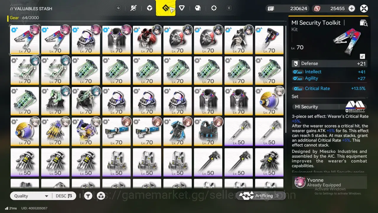 Arknights: Endfield Accounts ASIA | Well build Yvonne Sign, Tangtang P2 + Sign, Ardelia + Sign, Last Rite + Sign,Perlica 7