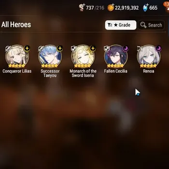 Epic Seven Accounts Starter Global Unverif|Fresh Starter|5 ML(Renoa,S.Teyou,C.Lilias,F.Cecilia MotIseria)|Theater Locked|PoH