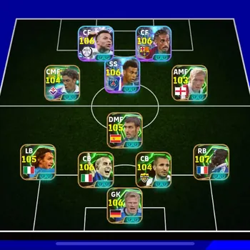 eFootball Accounts Legends & Iconic Players 6 MANAGER BOOSTER | COLECTIVE 3240+,KYLIAN MBAPPE x RAPHINHA x DESIR DOUE x L