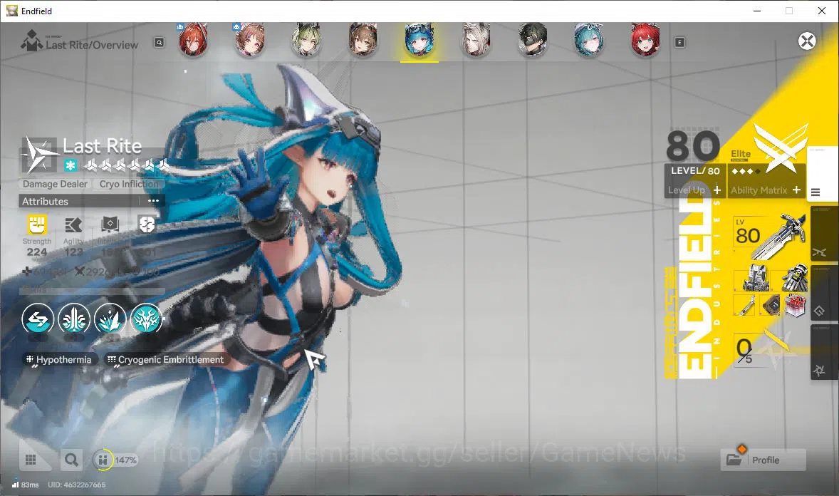 Arknights: Endfield Accounts ASIA|Lv56|SSR7(2Limit)+15(*6WP)|Laevatain+sign,Gil image 15