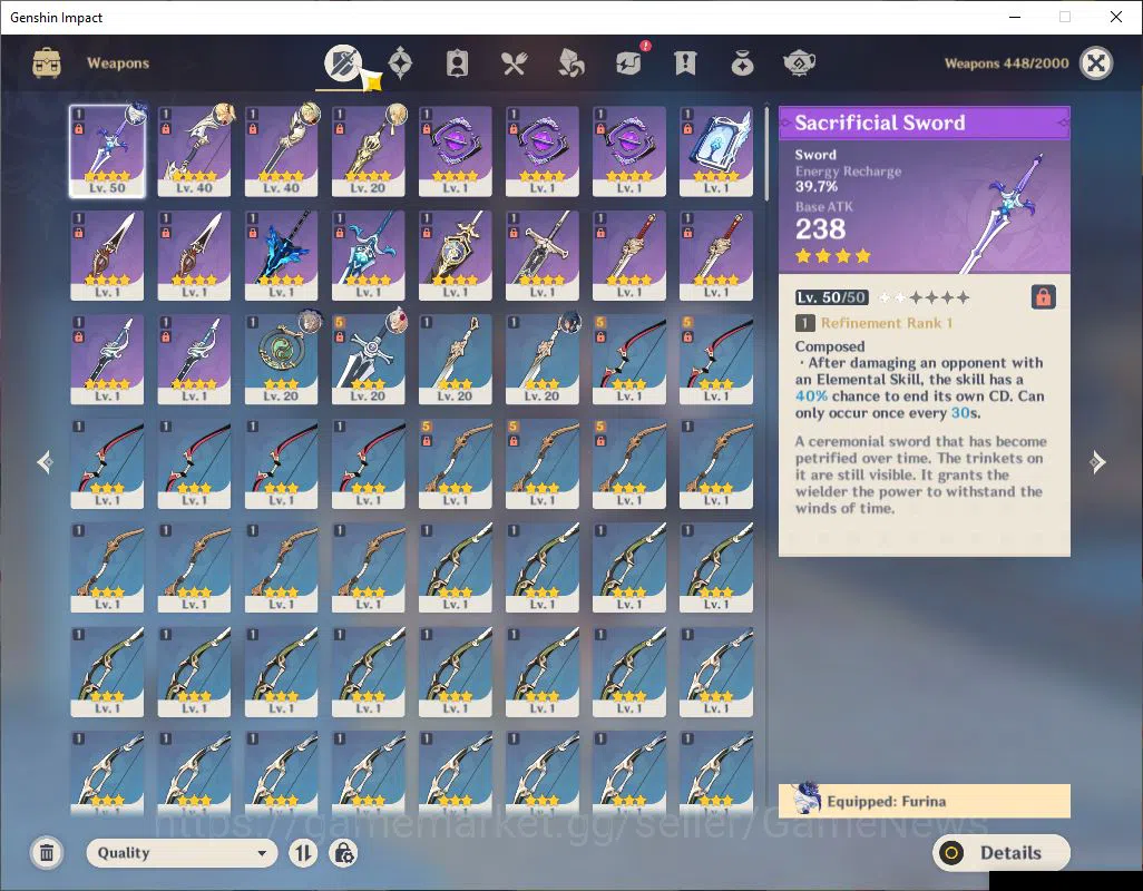 Genshin Impact Accounts EU|AR 47|1Limited+20(*4Character)|Furina C1|Reuni  image 12