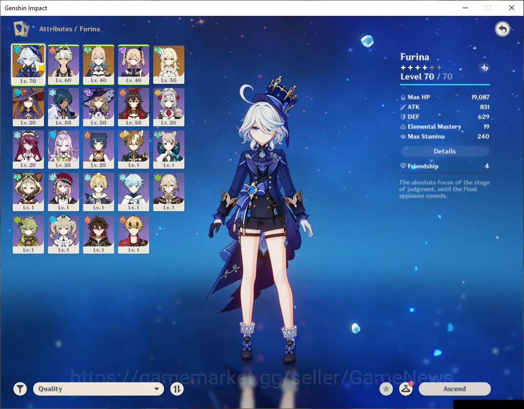 Genshin Impact Accounts EU|AR 47|1Limited+20(*4Character)|Furina C1|Reuni  image 14