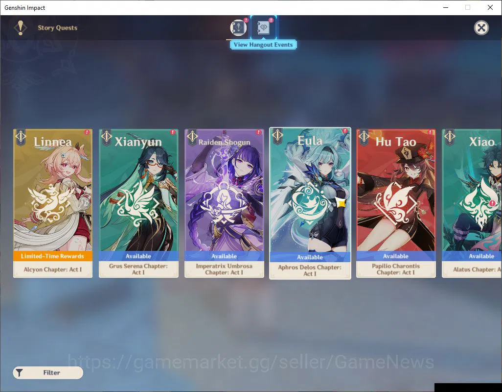 Genshin Impact Accounts EU|AR 47|1Limited+20(*4Character)|Furina C1|Reuni  image 5