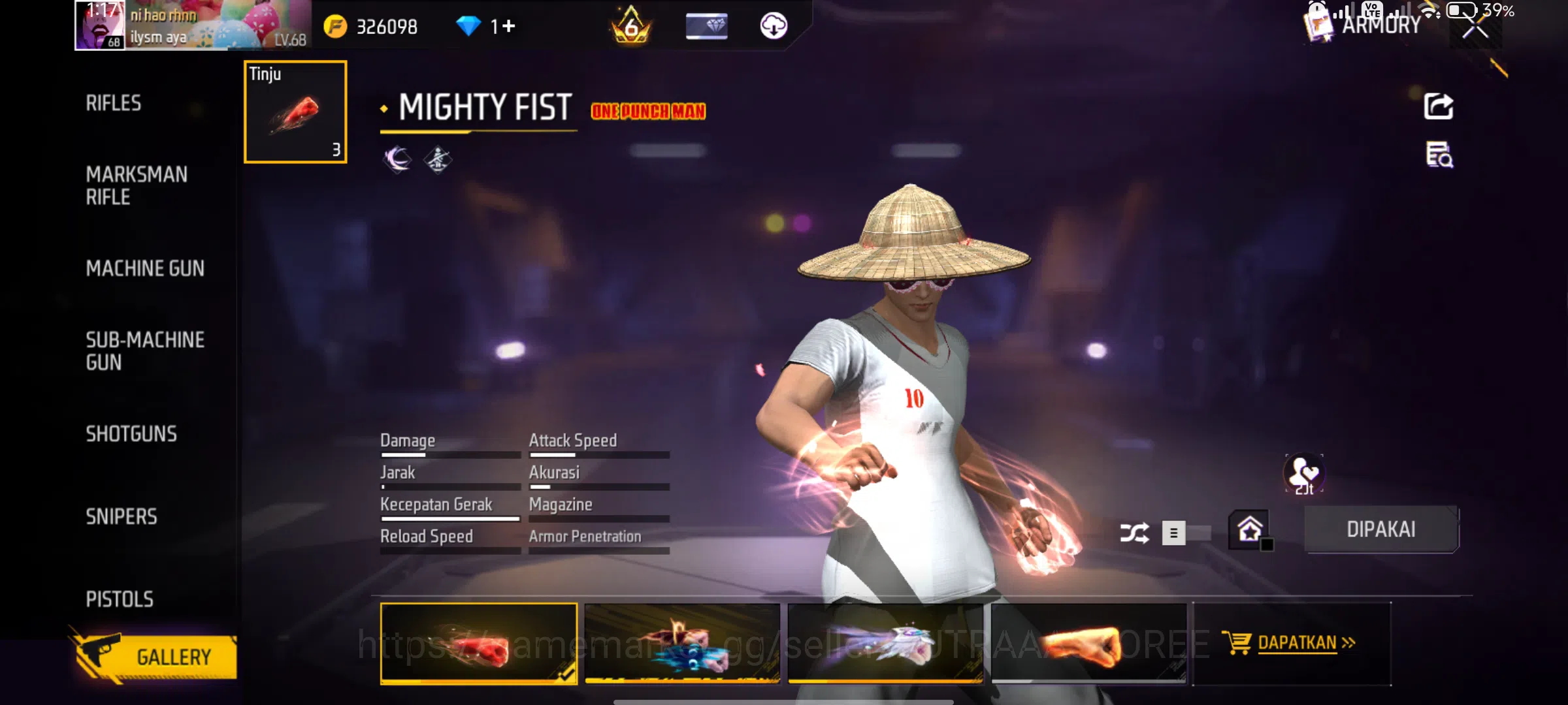 Free Fire Accounts Indonesia | SG TERKUAT -OPM & REAPER | MAX 2 OTW 3 | LEVEL AKUN  68 | TOTAL OUTFIT  1.914 15