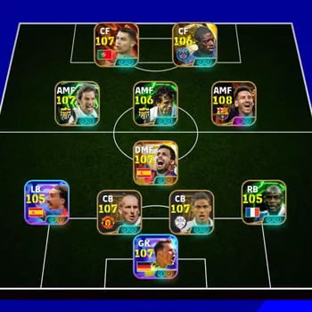 eFootball Accounts Legends & Iconic Players 3300+ Team I Prime (MSN) I Dembele 106 I Ronaldo 107 I Bale 107 I Rumi 105 I