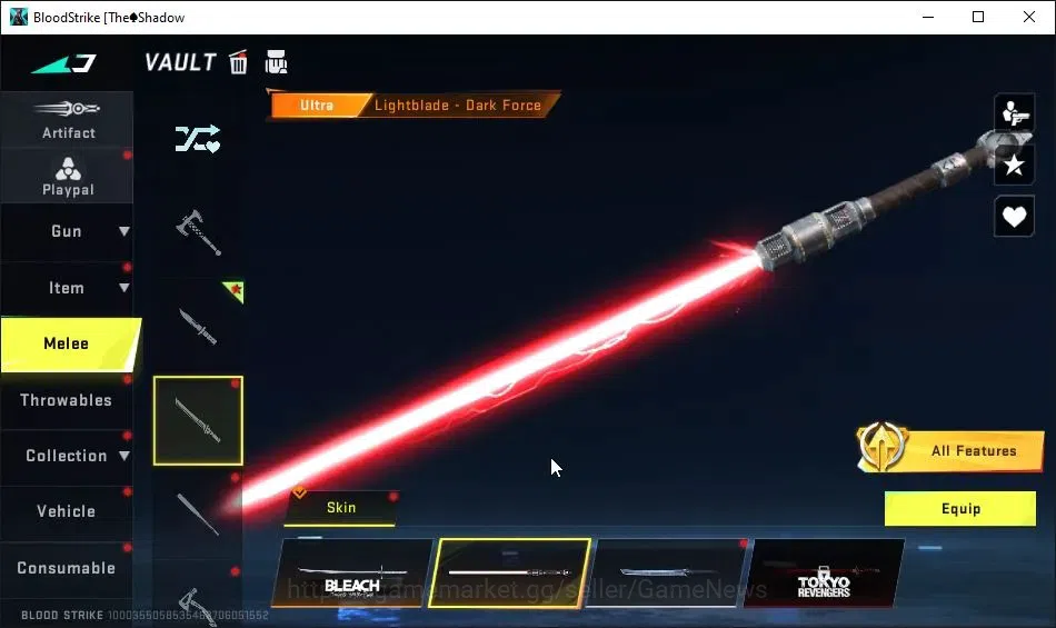 Blood Strike Accounts AMERICA|8 ETERNAL[JET MAX,HANK MAX,Melee Chainflux image 13