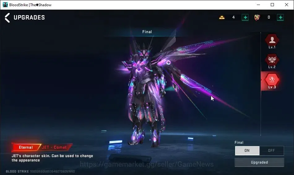 Blood Strike Accounts AMERICA|8 ETERNAL[JET MAX,HANK MAX,Melee Chainflux image 3