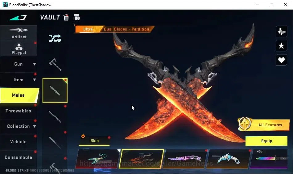 Blood Strike Accounts AMERICA|8 ETERNAL[JET MAX,HANK MAX,Melee Chainflux image 9