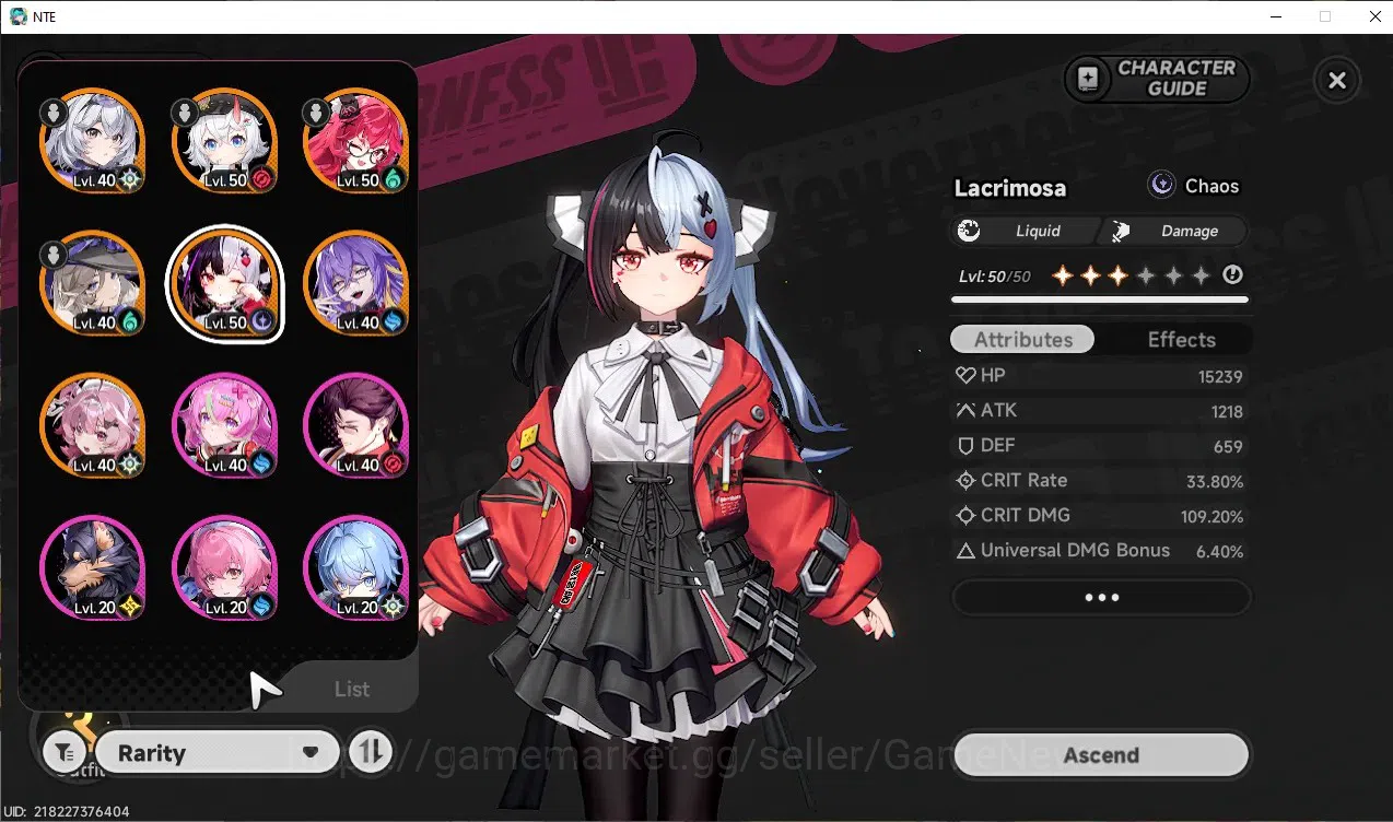 Neverness to Everness Accounts GLOBAL SEA|HL 30|TL 23|1K Annulith,7 SD|6 SSR 2 Li image 2