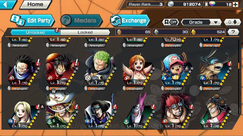 One Piece Bounty Rush Accounts Global|4 META EX[Luffy Emperor,KidLaw,Yamato,Kuzan image 6