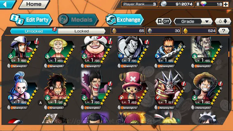 One Piece Bounty Rush Accounts Global|4 META EX[Luffy Emperor,KidLaw,Yamato,Kuzan image 7