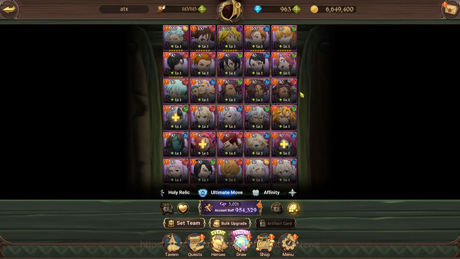 The Seven Deadly Sins: Grand Cross Accounts Asia|954K CC|Starter Ch4|963 DM|1 UR+Collab Fire F image 5