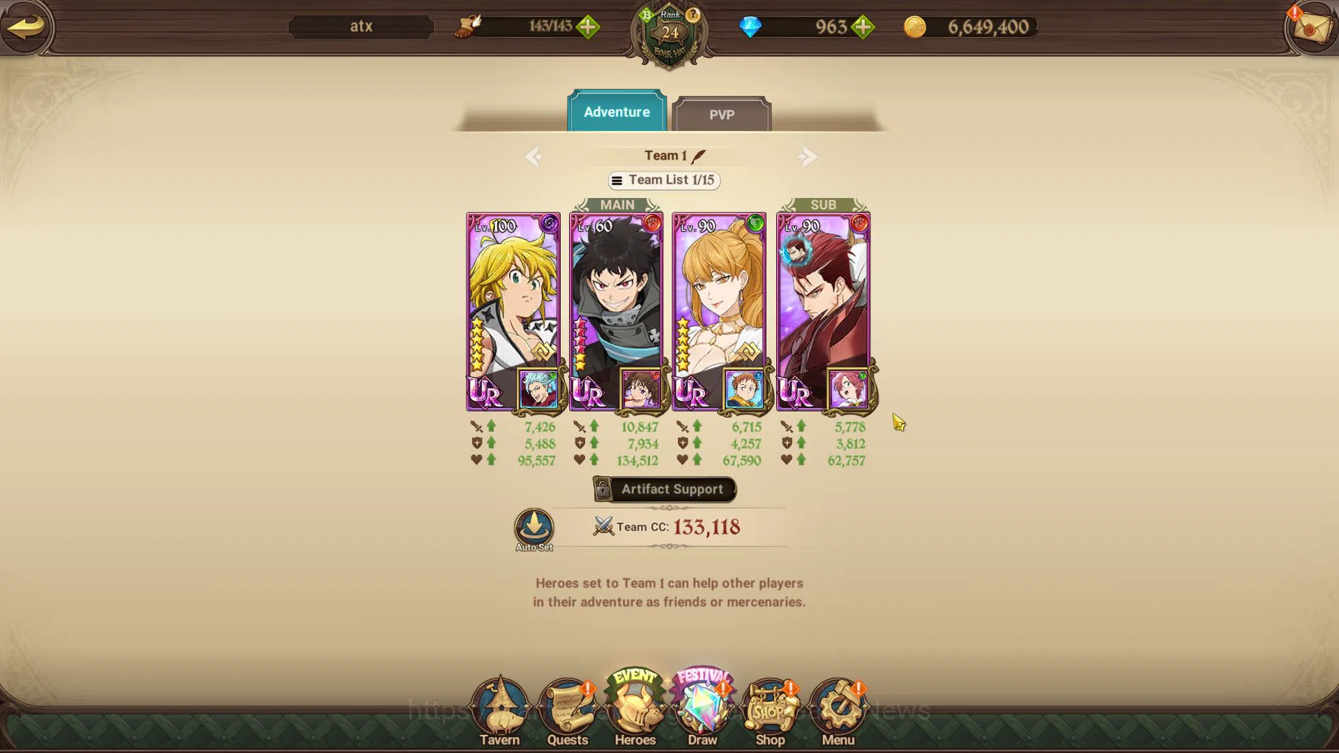 The Seven Deadly Sins: Grand Cross Accounts Asia|954K CC|Starter Ch4|963 DM|1 UR+Collab Fire F image 7