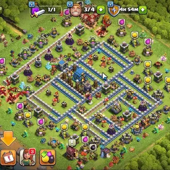 Clash of Clans Accounts High-End LV 116|TH 12-BH 2+HH 6|Limited Skin|BK 63,AQ 65,GW 40,MP 40|655 Gems+CN OFF|Protect