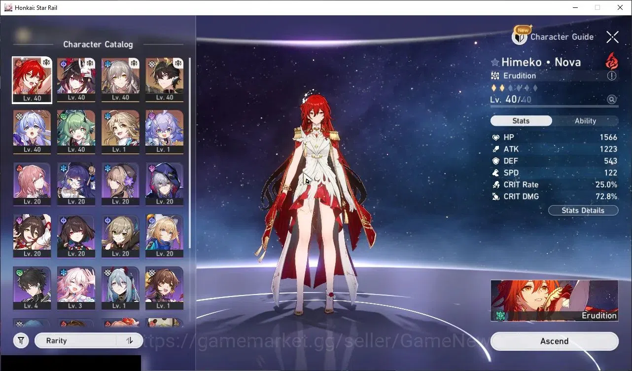 Honkai Star Rail Accounts Others Asia|TL 28| 5 Limited (Himeko Nova)+Sign Huohuo,Sparkle,Robin,DH Terrae +2 STD (Bailu 1