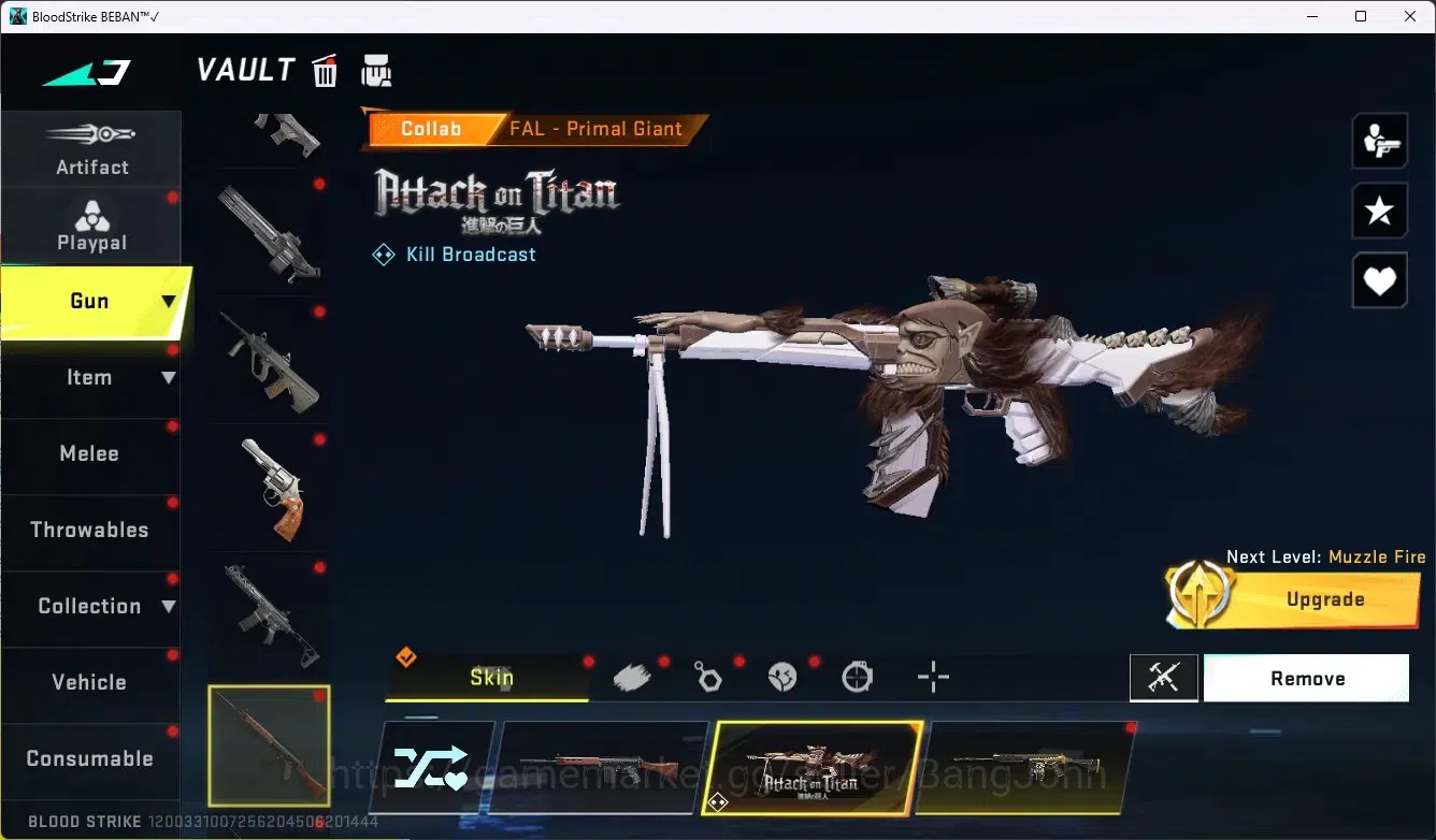 Blood Strike Accounts ASIA|3 Collab Gun [TR/AOT]|1 Limited Gun[DeadParty image 7