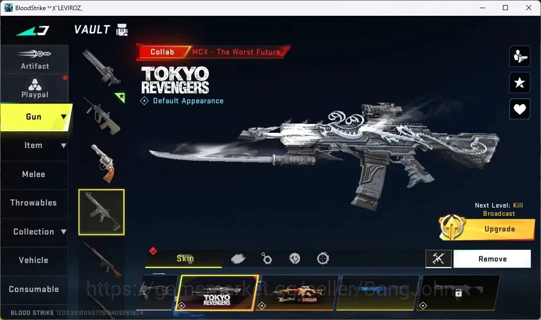 Blood Strike Accounts ASIA |1 ETERNAL:AUG Empyrean|3 7DS GUNS|2 TR GUNS| image 12