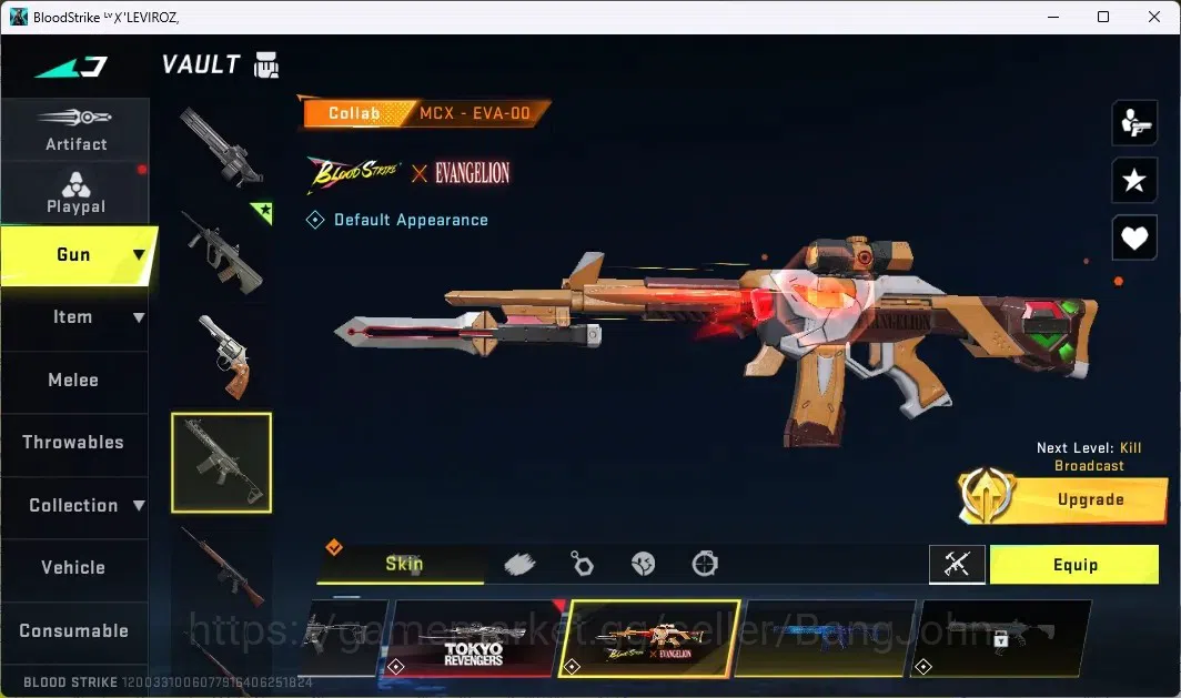 Blood Strike Accounts ASIA |1 ETERNAL:AUG Empyrean|3 7DS GUNS|2 TR GUNS| image 13