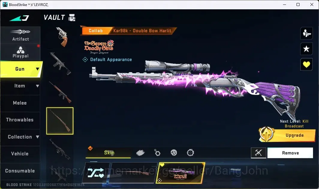 Blood Strike Accounts ASIA |1 ETERNAL:AUG Empyrean|3 7DS GUNS|2 TR GUNS| image 14