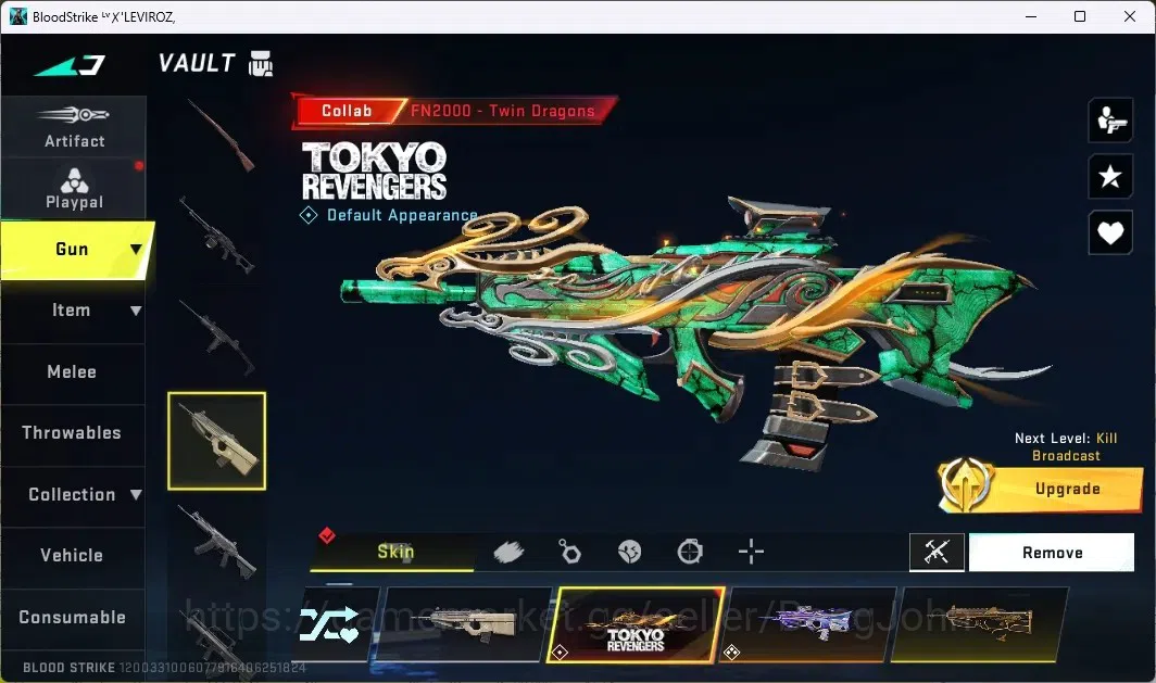 Blood Strike Accounts ASIA |1 ETERNAL:AUG Empyrean|3 7DS GUNS|2 TR GUNS| image 16