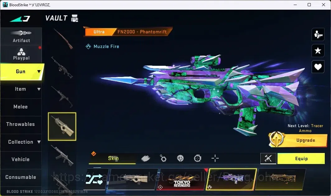 Blood Strike Accounts ASIA |1 ETERNAL:AUG Empyrean|3 7DS GUNS|2 TR GUNS| image 17
