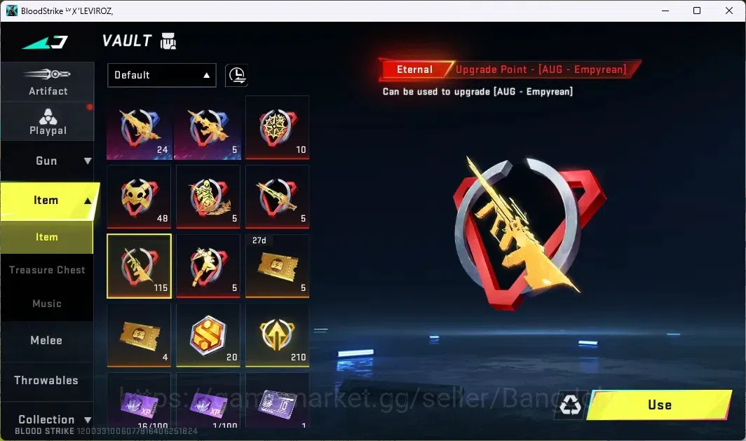 Blood Strike Accounts ASIA |1 ETERNAL:AUG Empyrean|3 7DS GUNS|2 TR GUNS| image 19