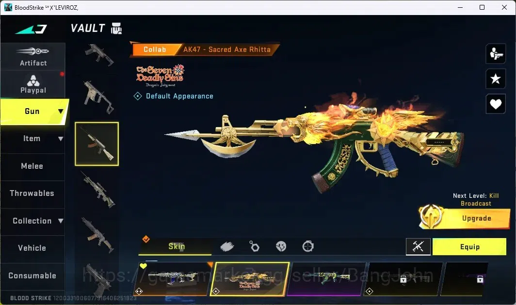 Blood Strike Accounts ASIA |1 ETERNAL:AUG Empyrean|3 7DS GUNS|2 TR GUNS| image 7