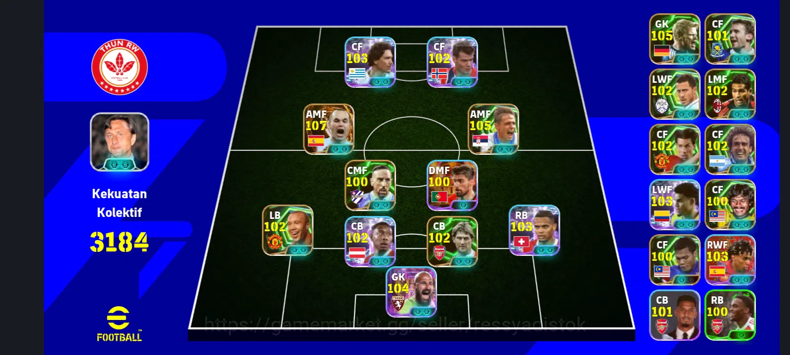 eFootball Accounts Legends & Iconic Players EFOOTBALL 2026 | BIG TIME INIESTA, SHOW TIME SORLOTH,DRAGAN STOJKOVIC, V 1