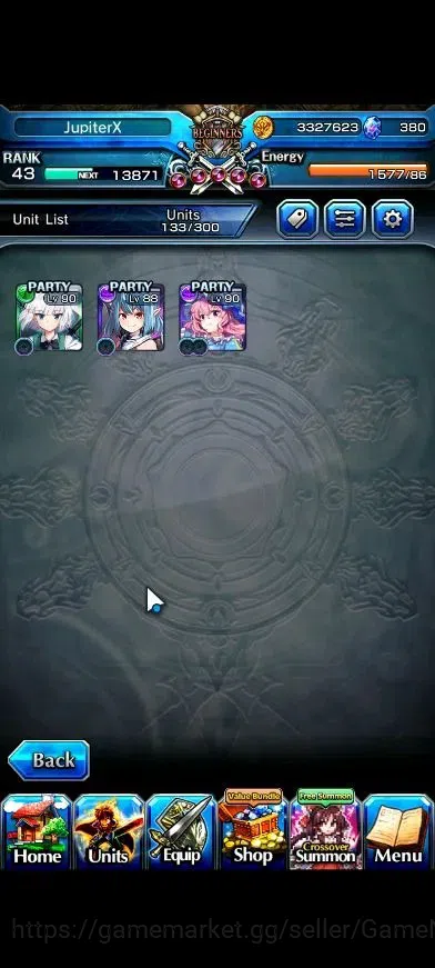 Grand Summoners Accounts Global|380 cc|Rank 43|3 Ascend+1 TW|Yuyuko Saigyou image 4