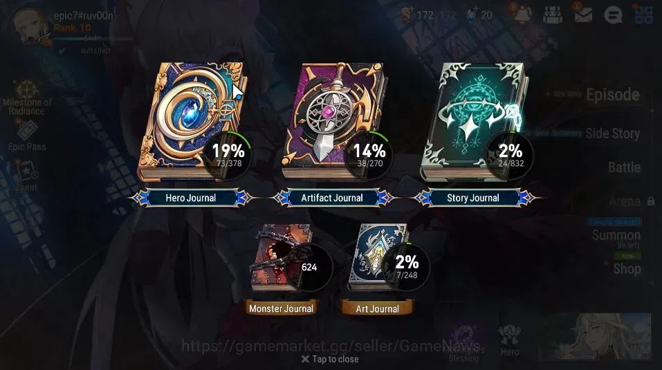 Epic Seven Accounts GLOBAL|UnVerif|3 ML(NM Luna,LC Bellona,Sea Phantom image 3