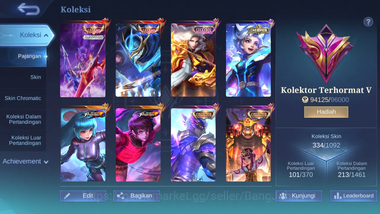 Mobile Legends: Bang Bang Accounts Hero 132 Skin 334 | Legend Fanny, Gusion | KOF Aur image 10