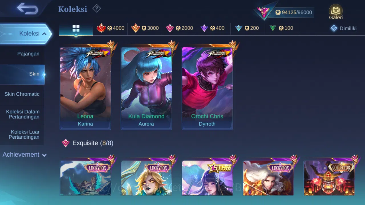 Mobile Legends: Bang Bang Accounts Hero 132 Skin 334 | Legend Fanny, Gusion | KOF Aur image 3