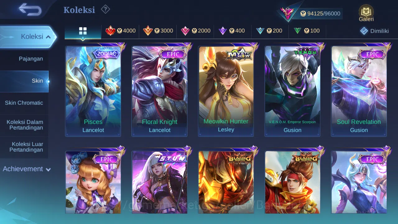 Mobile Legends: Bang Bang Accounts Hero 132 Skin 334 | Legend Fanny, Gusion | KOF Aur image 8