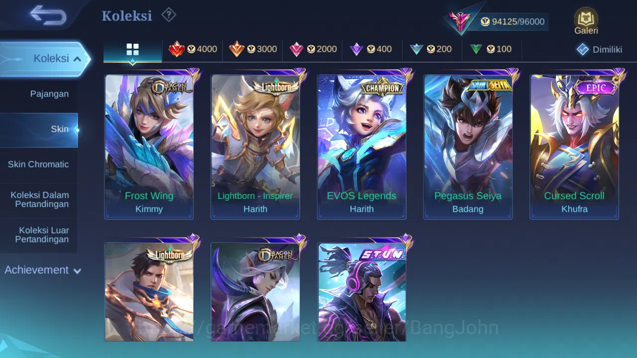 Mobile Legends: Bang Bang Accounts Hero 132 Skin 334 | Legend Fanny, Gusion | KOF Aur image 9
