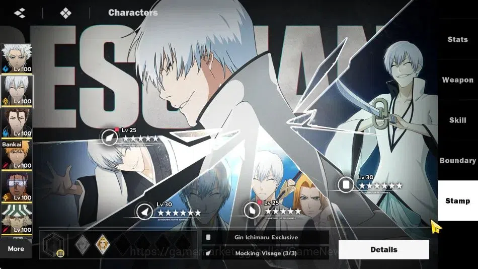 BLEACH: Soul Resonance Accounts NuverseSEA|LV 74|12 SSR[ToshiroB1,GinB1,Aizen,Ichi image 10