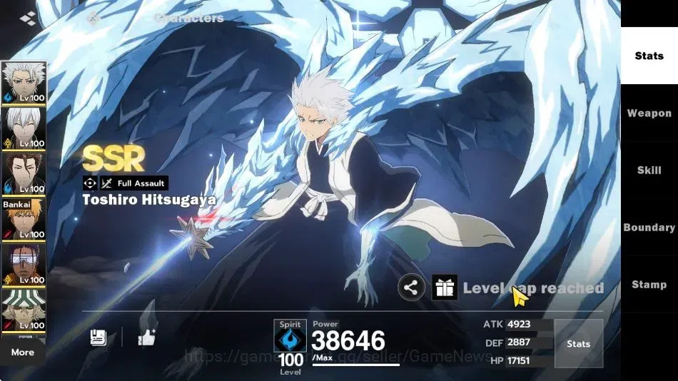 BLEACH: Soul Resonance Accounts NuverseSEA|LV 74|12 SSR[ToshiroB1,GinB1,Aizen,Ichi image 3