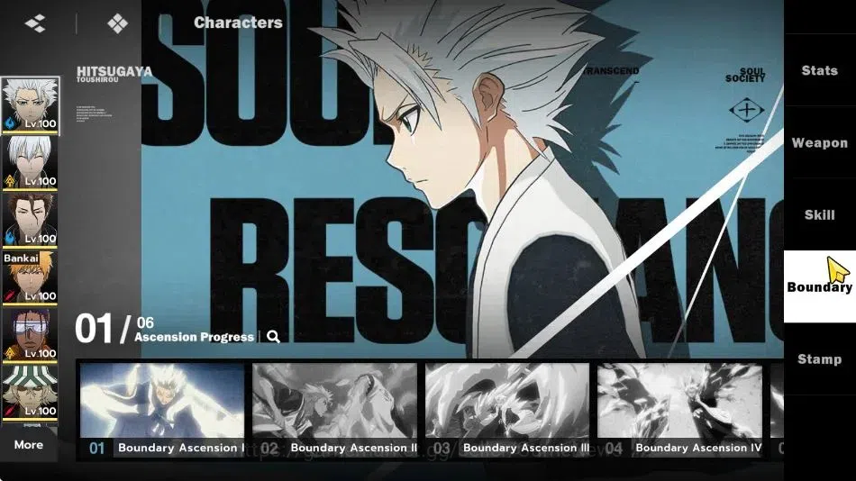 BLEACH: Soul Resonance Accounts NuverseSEA|LV 74|12 SSR[ToshiroB1,GinB1,Aizen,Ichi image 5