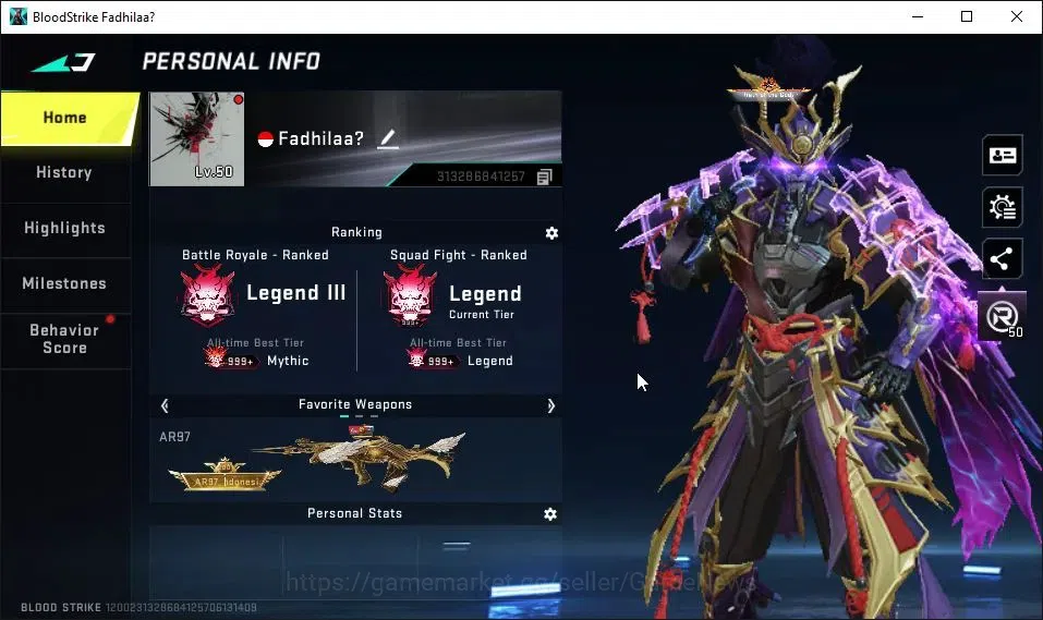 Blood Strike Accounts ASIA|2 ETERNAL[ZERO-Oda MAX,DEagle]|3 Melee ULTRA[ image 2