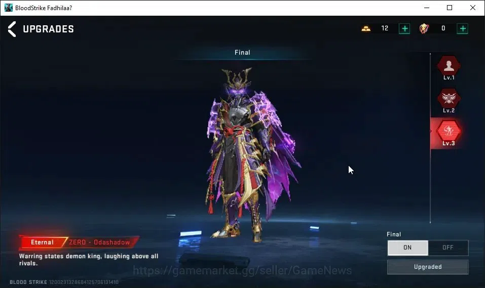Blood Strike Accounts ASIA|2 ETERNAL[ZERO-Oda MAX,DEagle]|3 Melee ULTRA[ image 4