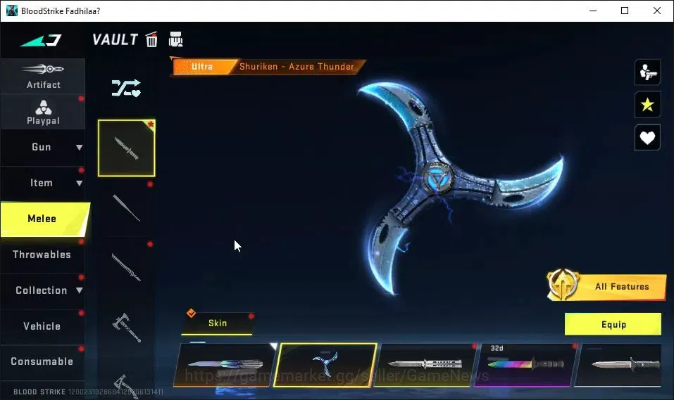 Blood Strike Accounts ASIA|2 ETERNAL[ZERO-Oda MAX,DEagle]|3 Melee ULTRA[ image 8