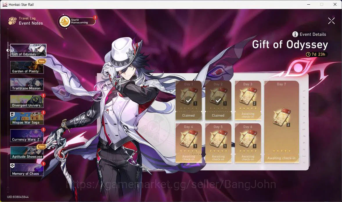 Honkai Star Rail Accounts Others ASIA|TL 70|13 Limit|Castorice E1,Sparkle E1,RuanMei 7