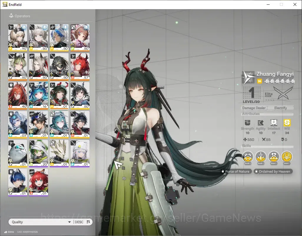 Arknights: Endfield Accounts ASIA|Lv54|7SSR(2Limited)+11(*6WP)|[ZhuangFangyi,La image 1