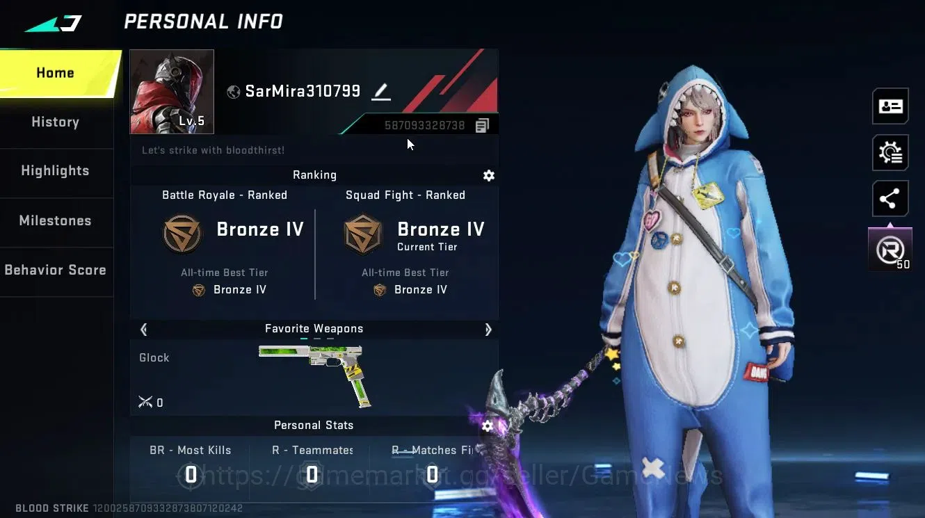 Blood Strike Accounts Collab Skin ASIA|ULTRA MELEE Sycthe-Harvester+(M4A1-Venom, AR97-Venom, Etc)|Collab BLEACH Chest, OPM 2