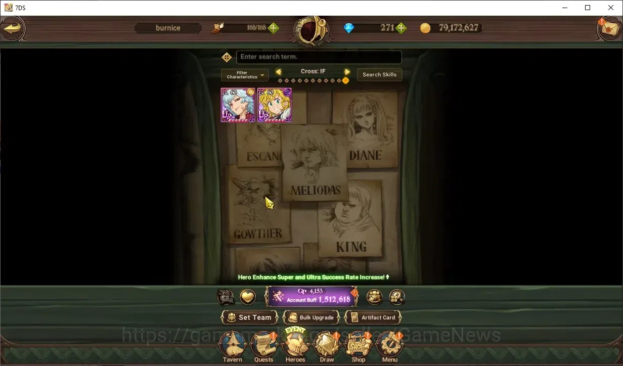 The Seven Deadly Sins: Grand Cross Accounts Endgame GLOBAL|1,5M CC|271 DM|2 LR+4 UR| LMeli3/6,P 1